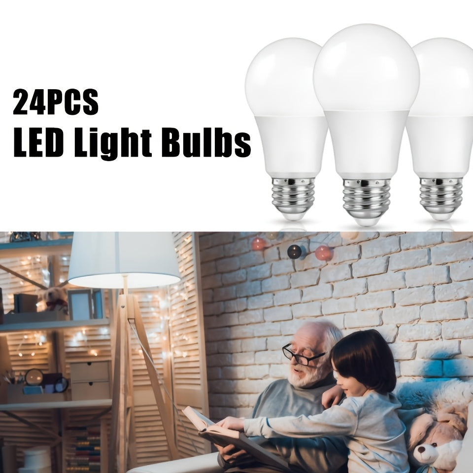24pcs LED Light Bulb 12W 120W Equivalent E26 Medium Base 1032LM 80 CRI 110V Indoor Lighting for Home Office Living Room Bedroom Hallway Study Kitchen Garage Basement Entryway Laundry Room Closet Corridor