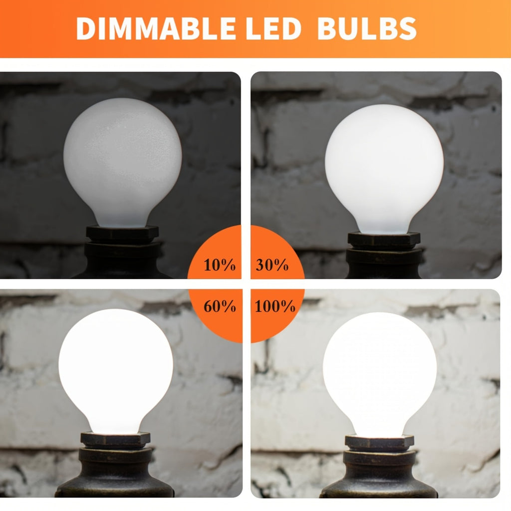 G25 Globe Light Bulbs 60 Watt, Dimmable E26 led Light Bulb, Decorative Vanity Lights LED Bulbs, 5000K Daylight, 700LM, 8Pack