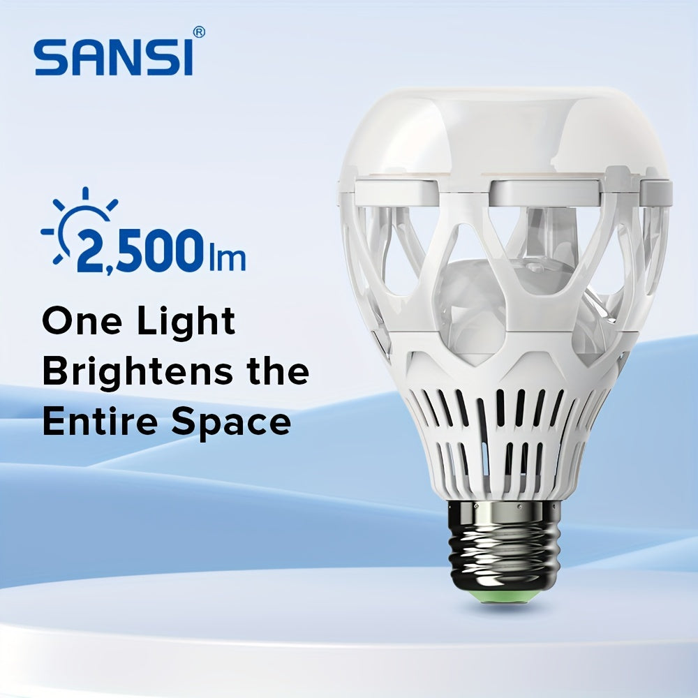 SANSI 18W (150 Watt Equivalent) LED Light Bulbs, A21 LED Bulbs, Bright 2500 Lumens Light Bulbs, E26 Base, Non-Dimmable, 4pcs