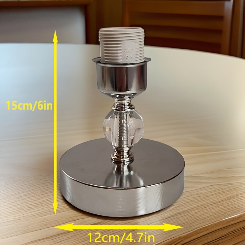 E27 Screw White Painted Metal Straight Rod Table Lamp Base Wholesale Lamp Holder Internet Celebrity Wrought Iron Lamp Holder, Bedroom Bedside Decorative Lighting Fixtures Additions, No Wire No Bulb