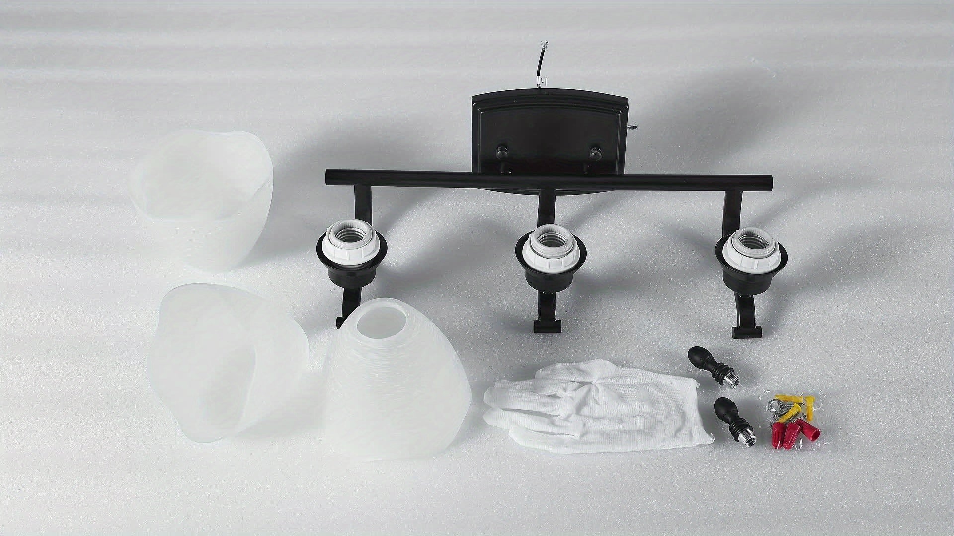 3-Light Modern Bathroom Vanity Light, Matte Black Wall Lights with Frosted Glass Shades, Bathroom Wall Sconce Lamp for Mirror Living Room Bedroom Hallway