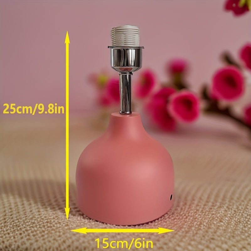 E27 Screw White Painted Metal Straight Rod Table Lamp Base Wholesale Lamp Holder Internet Celebrity Wrought Iron Lamp Holder, Bedroom Bedside Decorative Lighting Fixtures Additions, No Wire No Bulb
