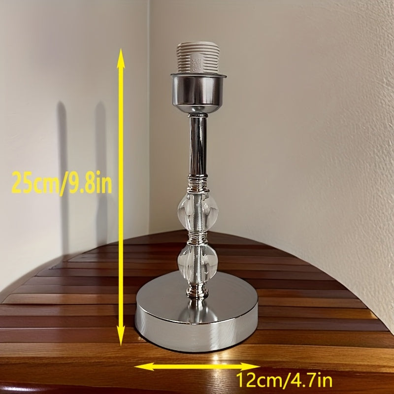 E27 Screw White Painted Metal Straight Rod Table Lamp Base Wholesale Lamp Holder Internet Celebrity Wrought Iron Lamp Holder, Bedroom Bedside Decorative Lighting Fixtures Additions, No Wire No Bulb