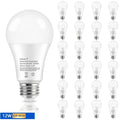 24pcs LED Light Bulb 12W 120W Equivalent E26 Medium Base 1032LM 80 CRI 110V Indoor Lighting for Home Office Living Room Bedroom Hallway Study Kitchen Garage Basement Entryway Laundry Room Closet Corridor